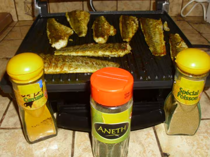 Filets de poissons grilles sauce moutarde
