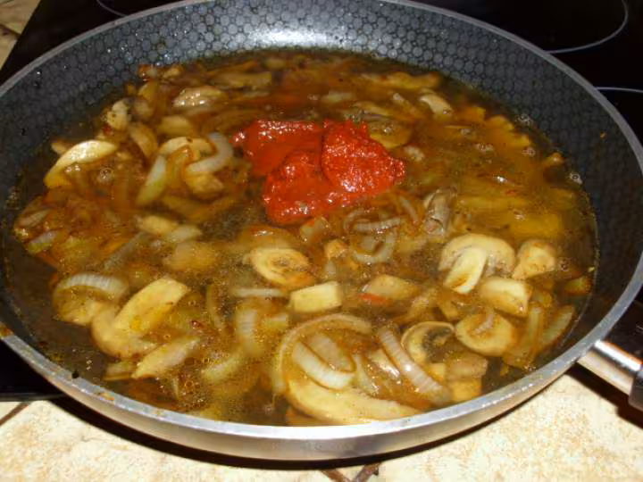 Foie de boeuf aux oignons champignons 5