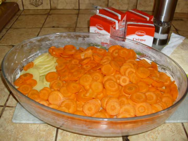 Gratin de pdt et de carottes