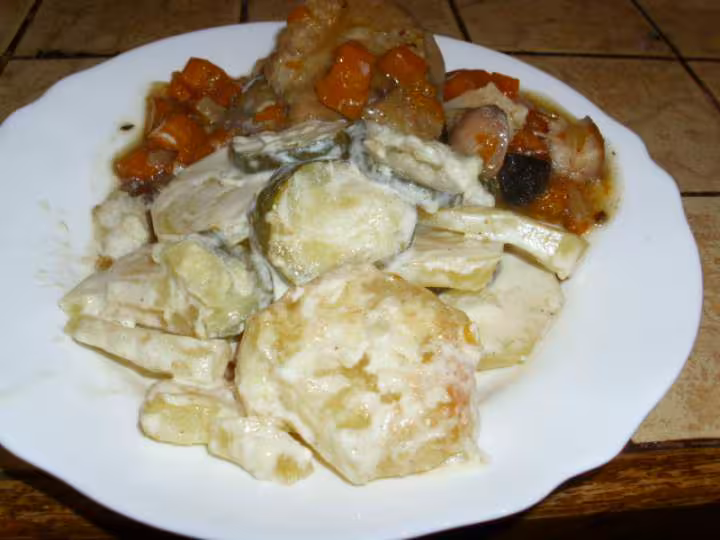 Gratin de pdt et de courgettes 9