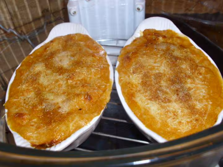 Gratin de poisson et crevettes sauce aurore 2