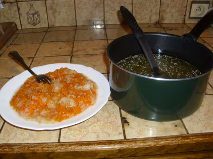 Potage de legumes du bouillon de poule