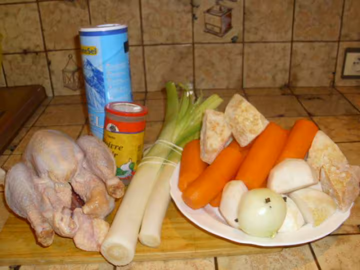 Poule au riz et aux legumes 1