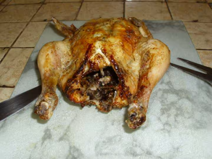 Poulet au fromage ail et fines herbe et au thym
