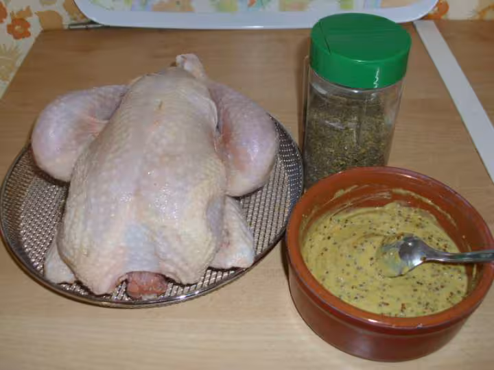 Poulet aux 2 moutardes et herbes de provence