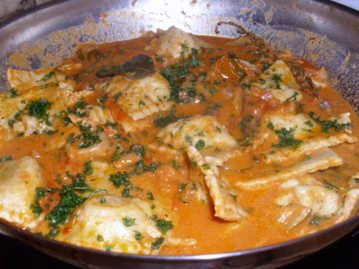 Raviolis sauce tomate