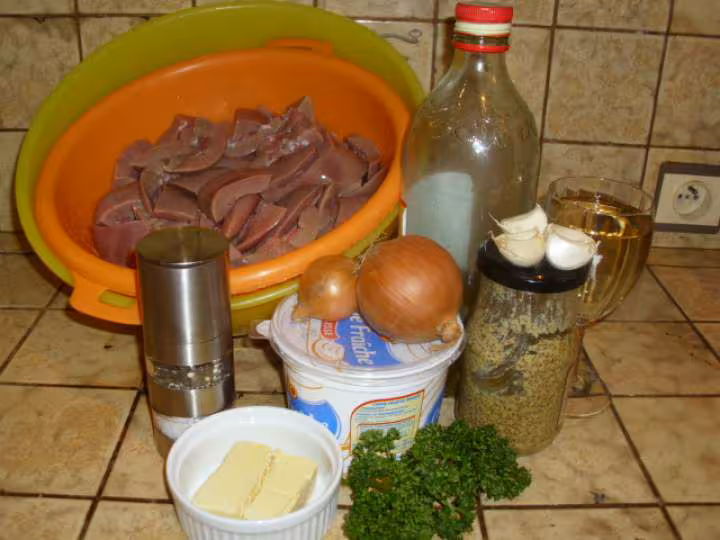 Rognons de porc a la moutarde ancienne