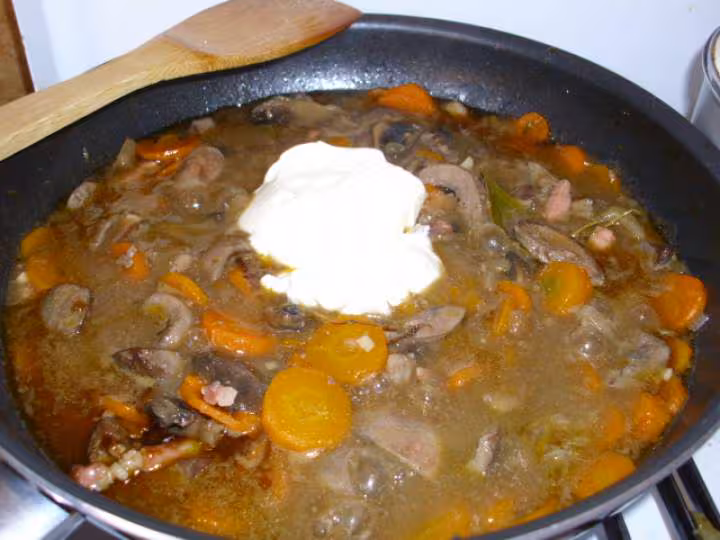 Rognons de porc aux carottes et lardons