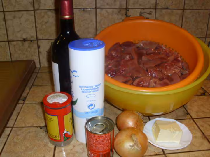 Rognons de porc cuisines au vin rouge 7