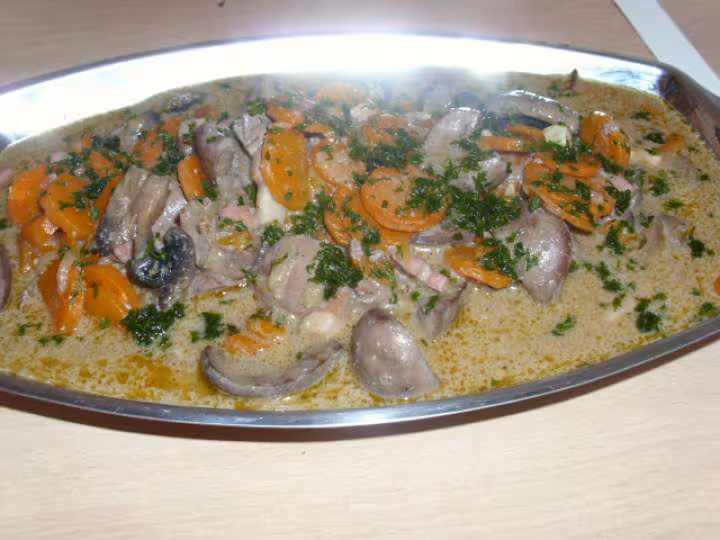 Rognons de porc et lardons
