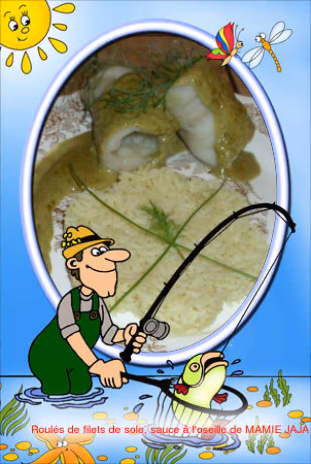 Roules de filets de sole sauce a l oseille