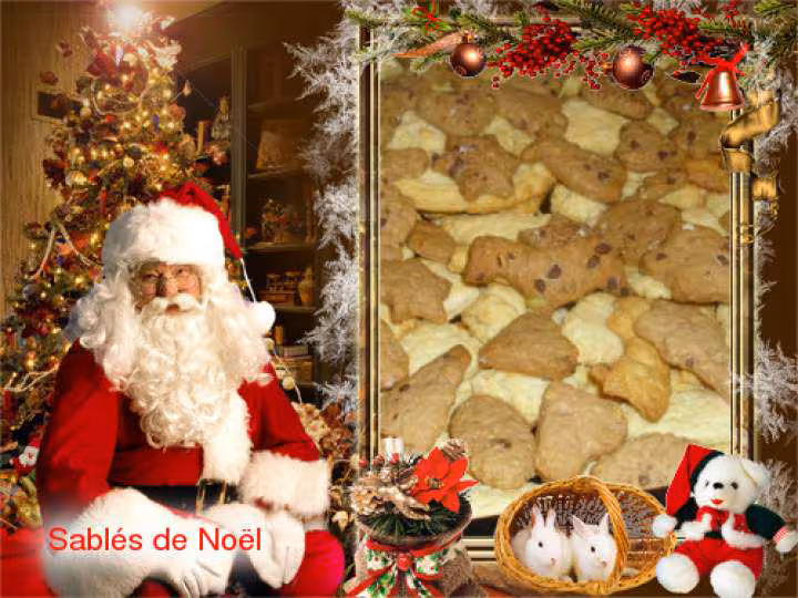 Sables de noel aux smarties et amandes