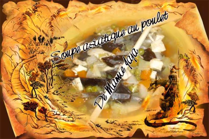 Soupe asiatique au poulet de mamie jaja