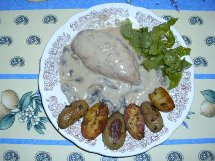 Supreme de poulet aux champignons
