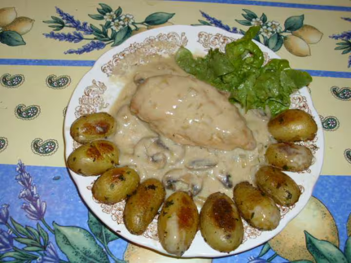Supreme de poulet aux champignons