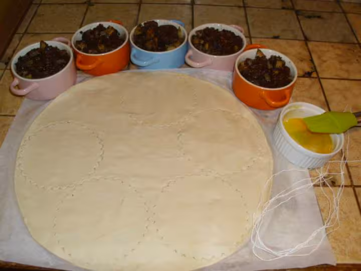 Tourte aux pommes et au boudin noir