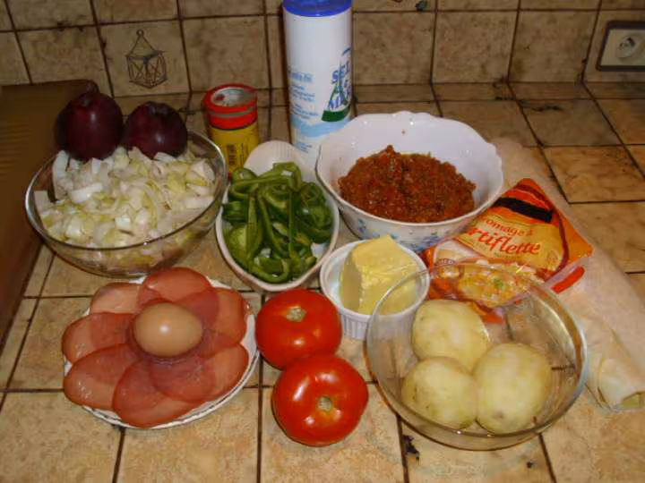 Tourte avec les restes du frigo