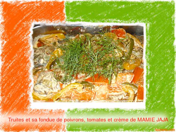 Truites et sa fondue de poivrons et de tomates