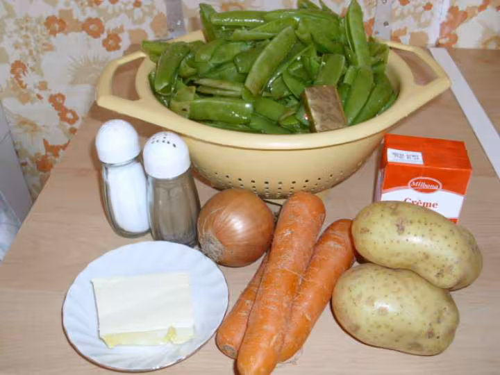 Veloute de cosses de petits pois