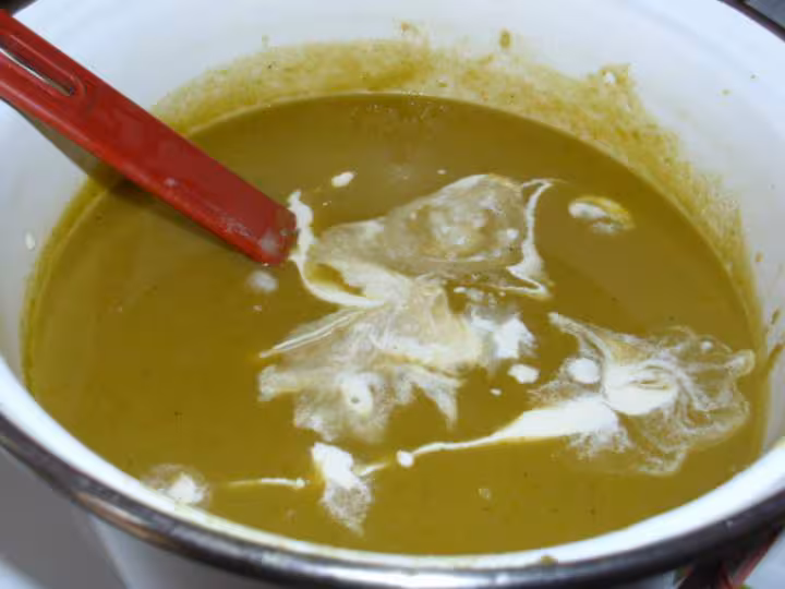 Veloute de cosses de petits pois