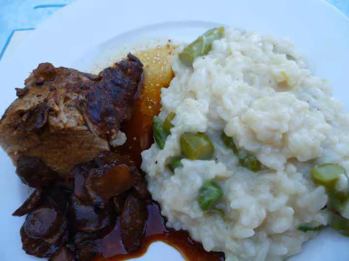 Risotto et mignon de porc