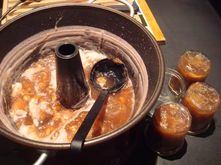 Confiture de rhubarbe et bananes