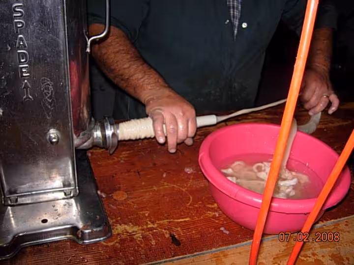 Pose du boyau sur poussoir