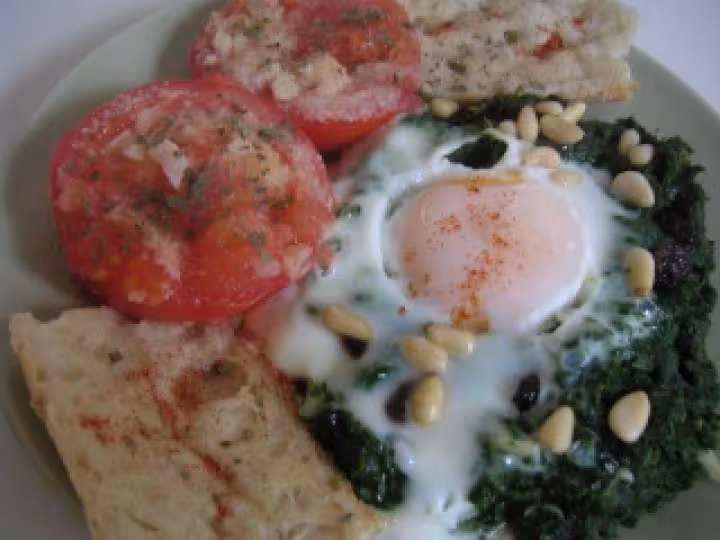 Oeufs aux epinards