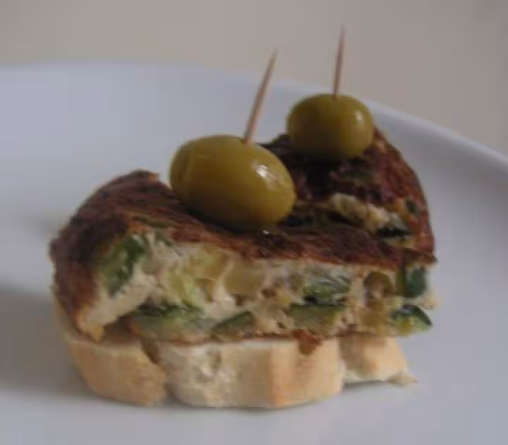 Pintxo d omelette a la courgette