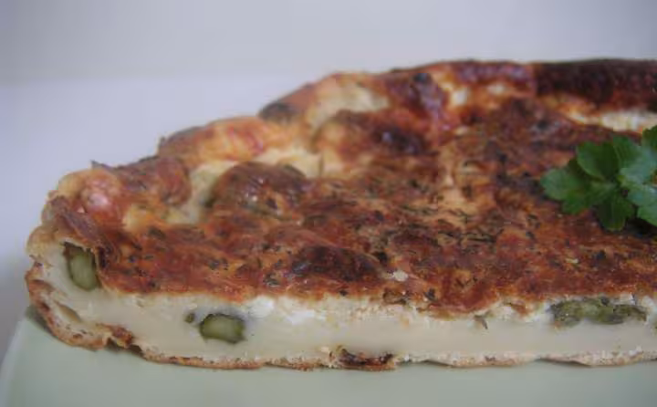 Quiche aux asperges verts et jambon serrano