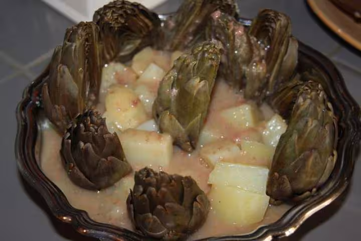 Artichauts amp pdt sauce rosette