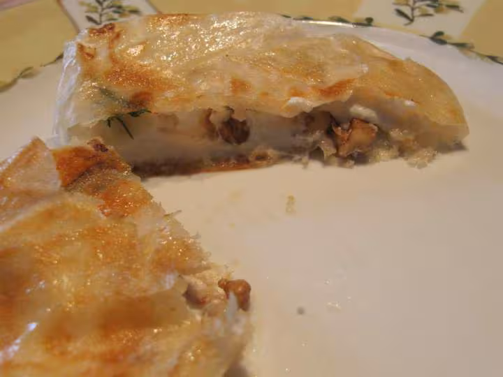 Croustillant chevre noix miel romarin