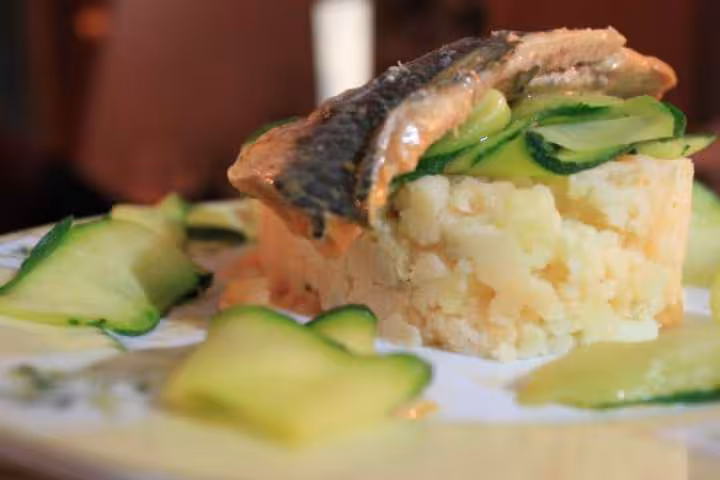 Entree sardine a la provencale courgette pdt
