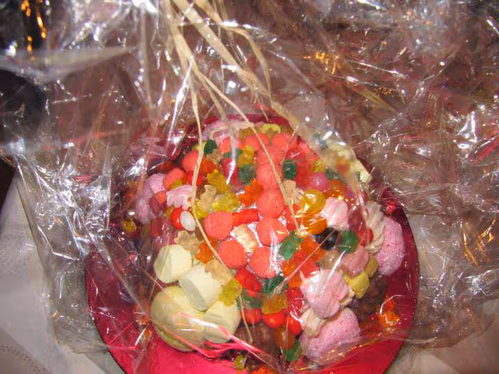 Gateau de bonbons emballe