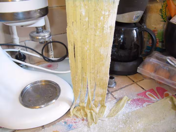 Tagliatelles aromatisees