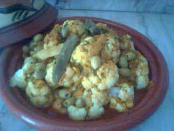 Tajine au chou fleur et olives