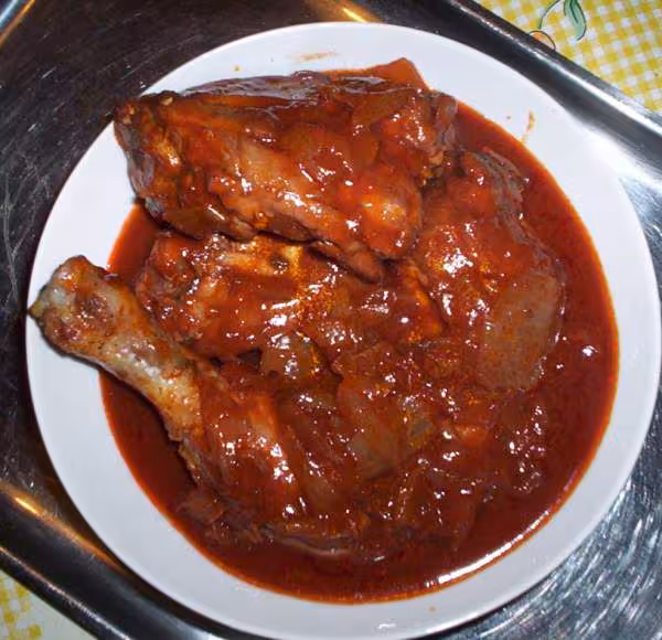 Poulet facon coq au vin