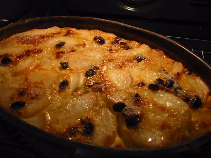 Flognarde poires raisins