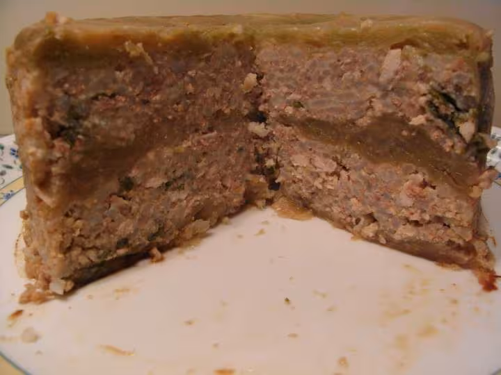 Gateau de chou farci coupe