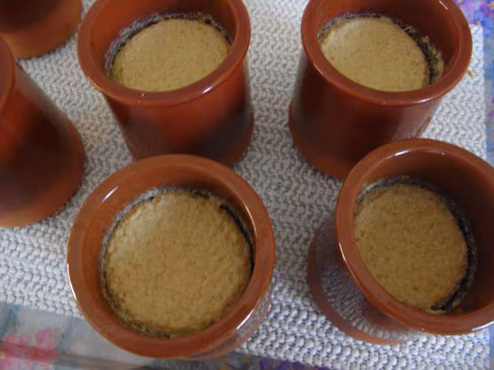 Petits flans de potiron au soja en md