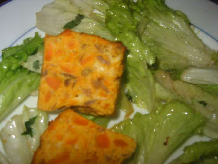 Petits flans de potiron et carottes au gouda coupe