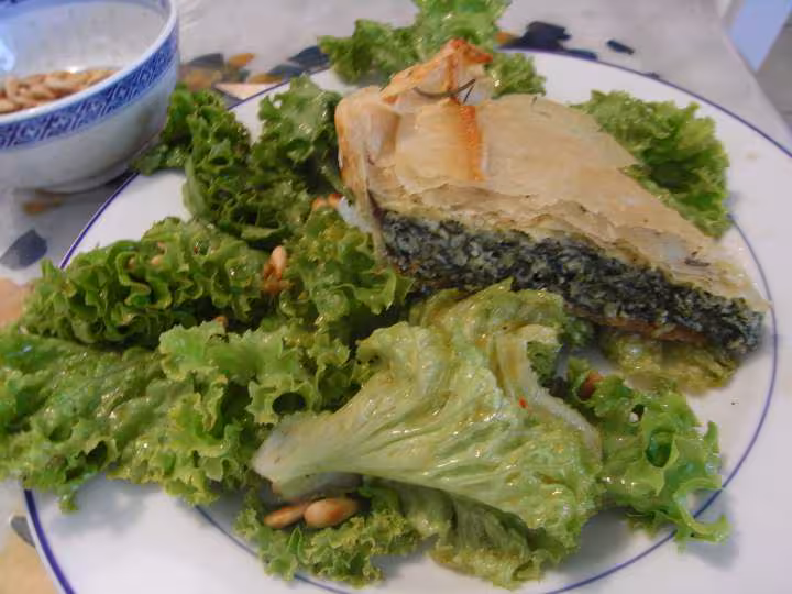 Tourte grecque decoupee