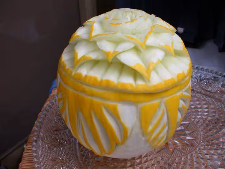 Panier de melon ouvert