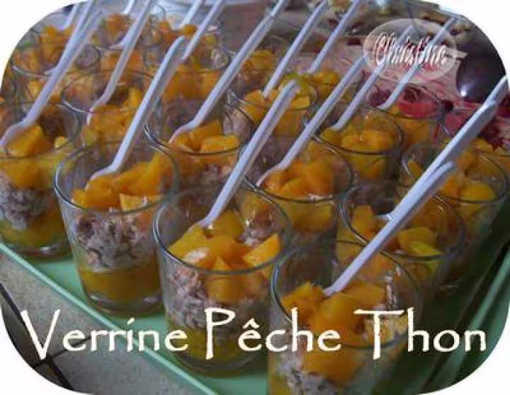 Verrines thon peches