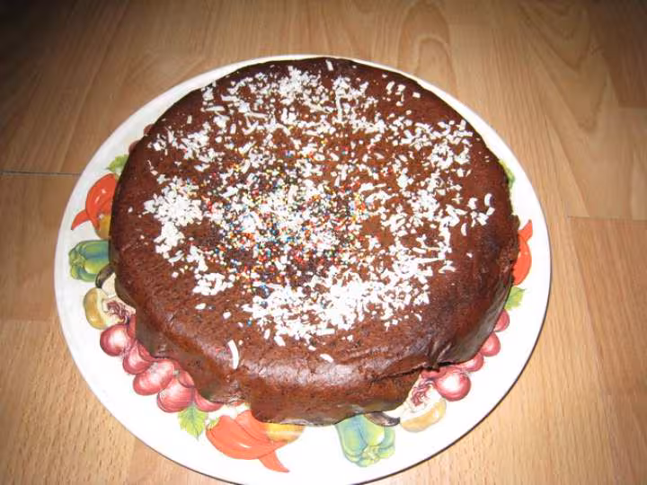 Gateau retourne et decore