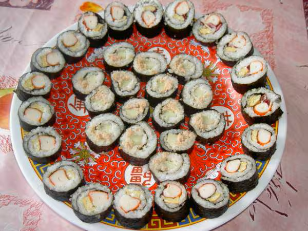 Surimi omellette salade