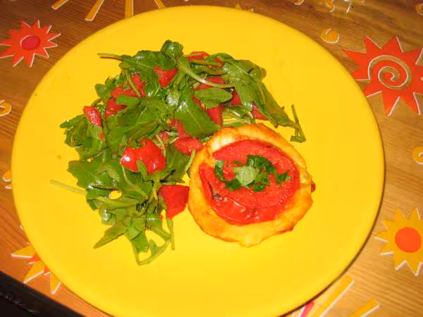 Feuillete chevre tomate