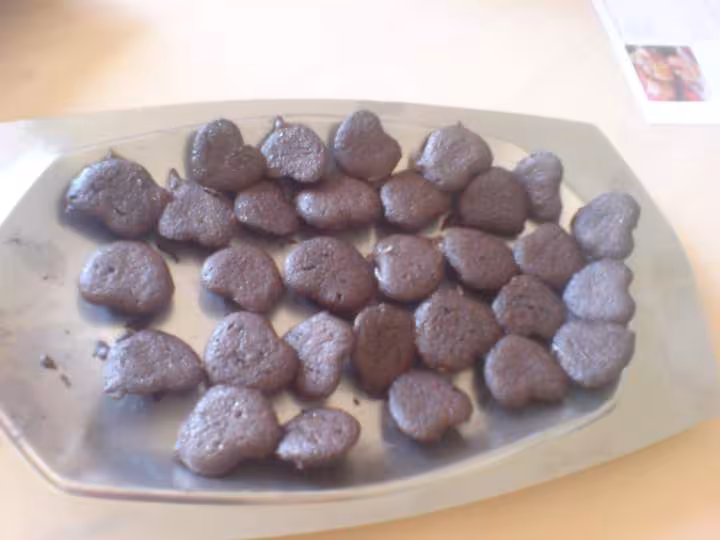 Petits coeurs chocolat turtle