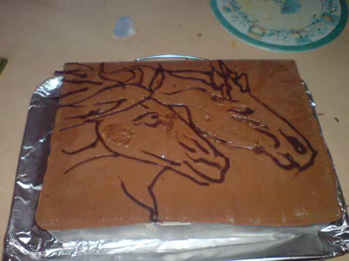 Royal chocolat decor chevaux