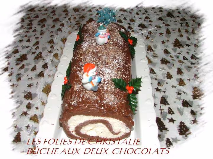 Buche aux deux chocolats